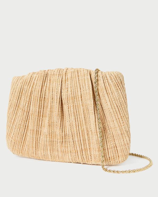 Loeffler Randall Brit Natural Flat Pleated Clutch