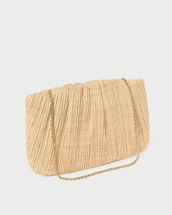 Loeffler Randall Brit Natural Flat Pleated Clutch