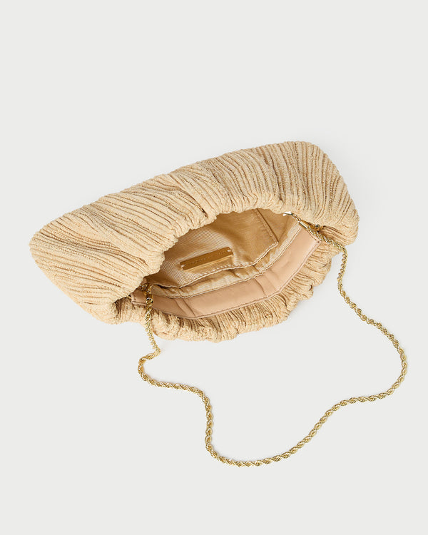 Loeffler Randall Brit Natural Flat Pleated Clutch