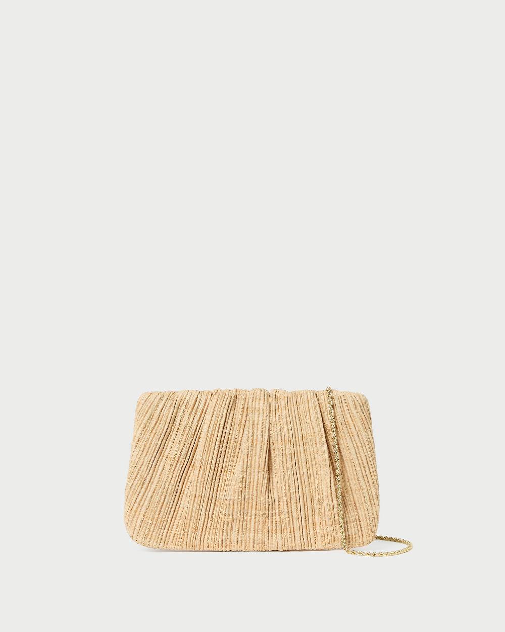 loeffler randall Brit Natural Flat Pleated Clutch