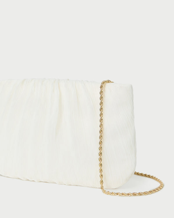 Loeffler Randall Brit Pearl Flat Pleated Clutch
