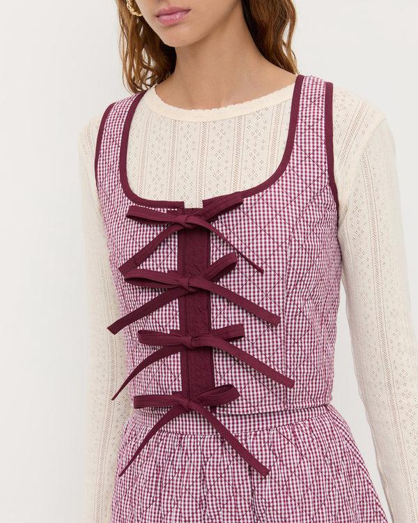 Loeffler Randall Callista Tie−Front Vest