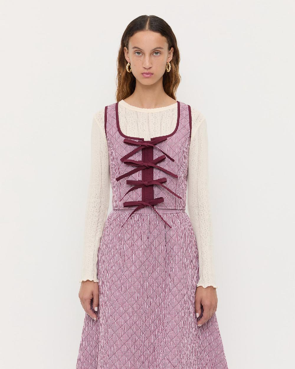 loeffler randall Callista Tie−Front Vest