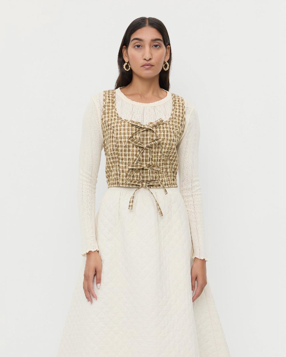 loeffler randall Callista Tie−Front Vest