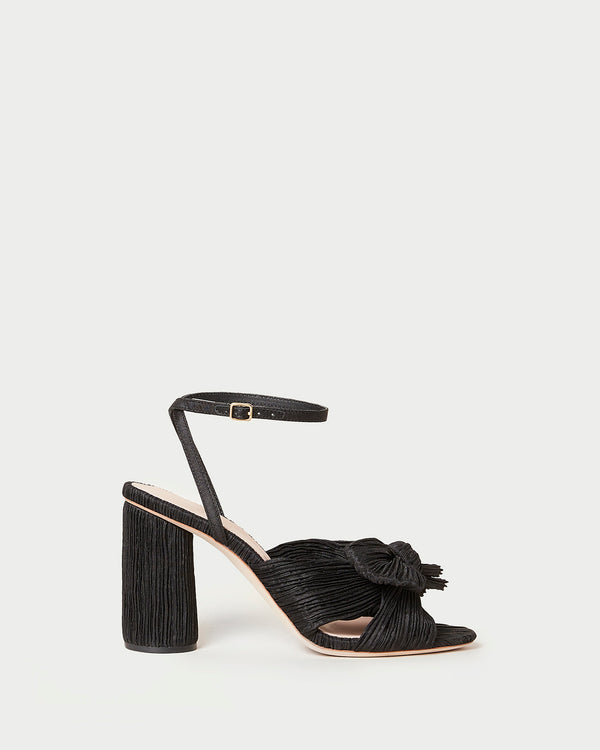 Loeffler Randall Camellia Black Pleated Bow Heel