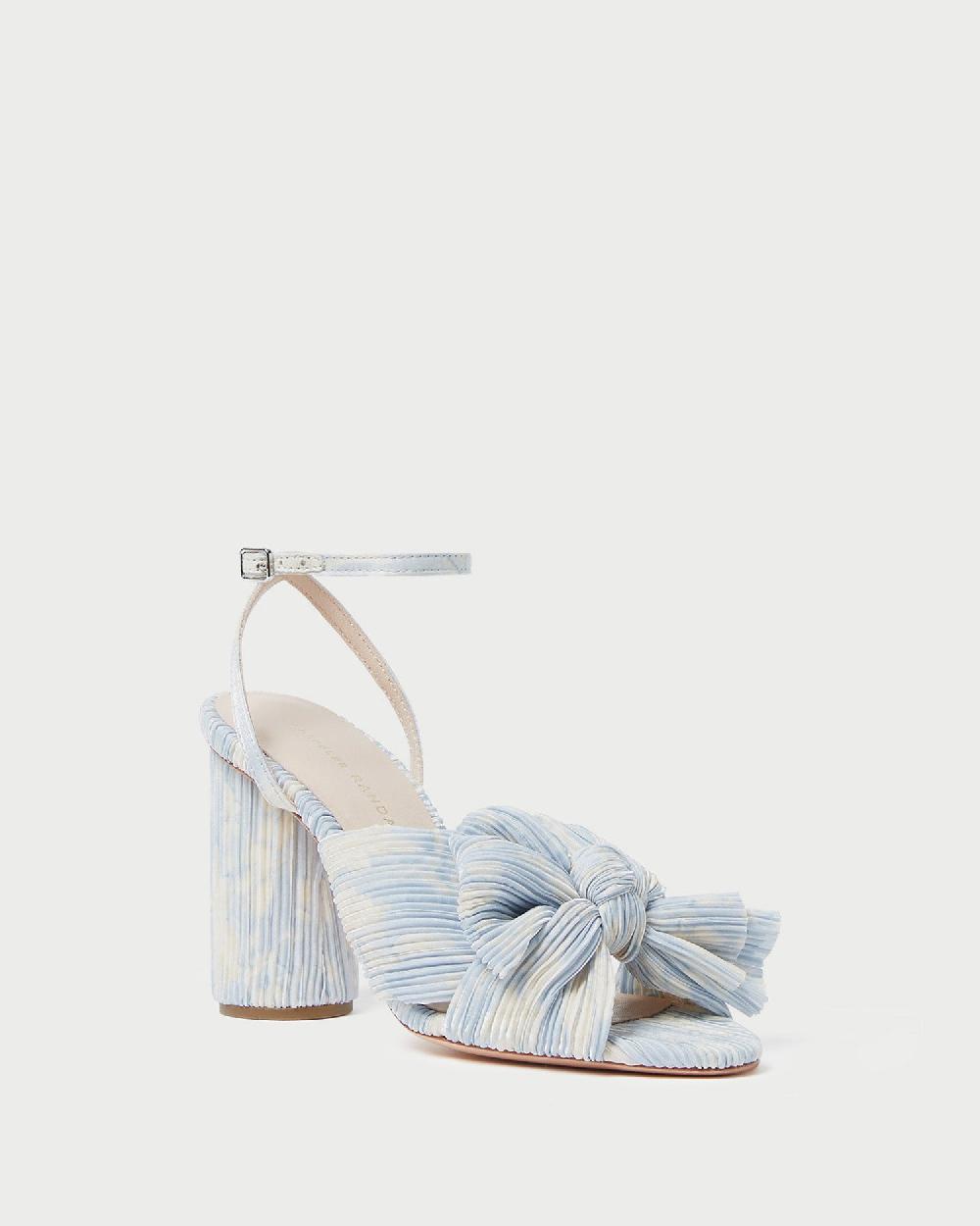 loeffler randall Camellia Blue Floral Bow Heel