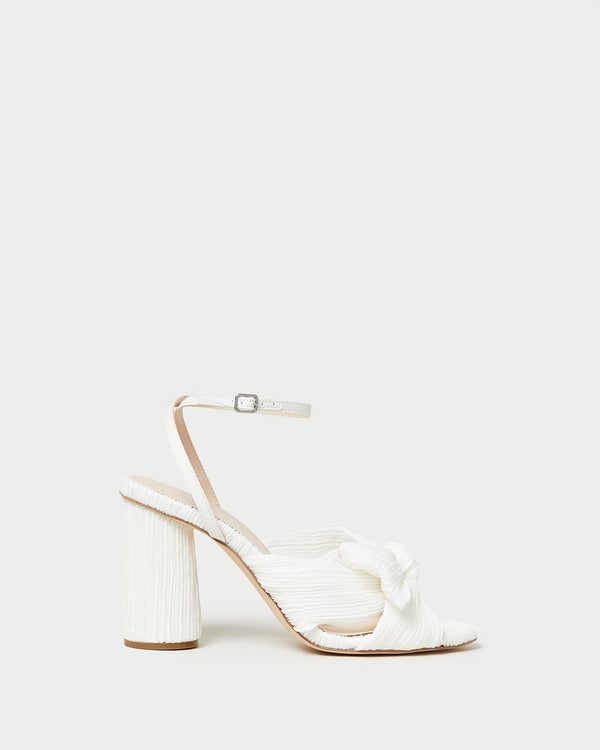 Loeffler Randall Camellia White Pleated Bow Heel