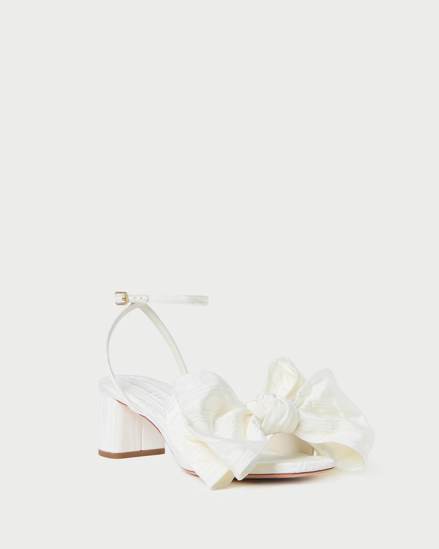 loeffler randall Carmen Cream Moiré Bow Sandal