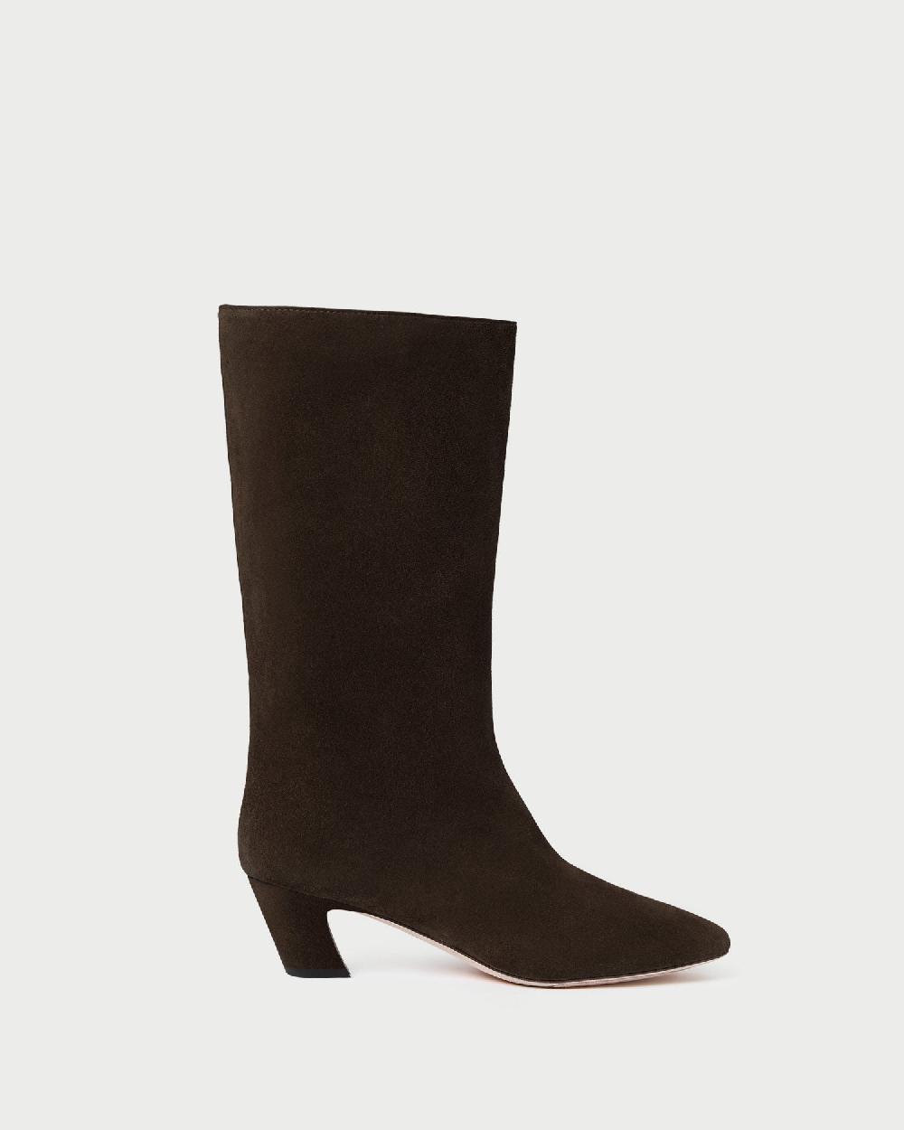 loeffler randall Cleo Brown Suede Mid−Calf Boot