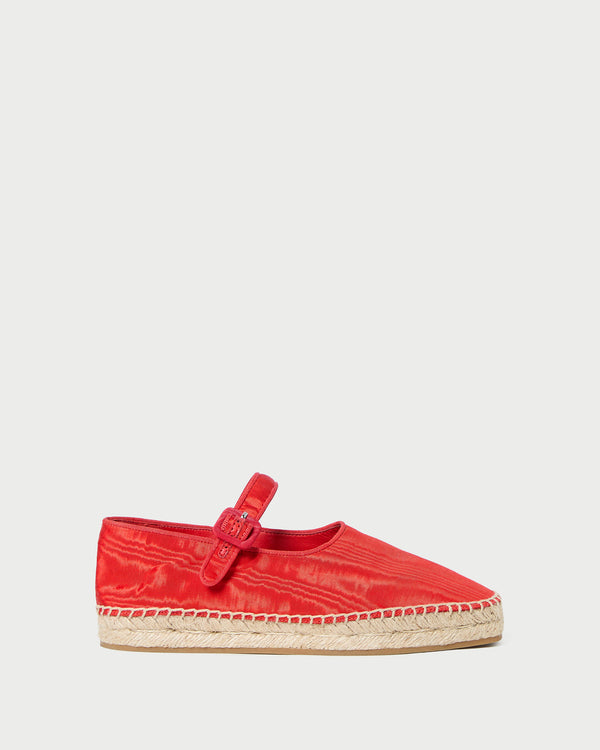 Loeffler Randall Clover Red Moiré Espadrille