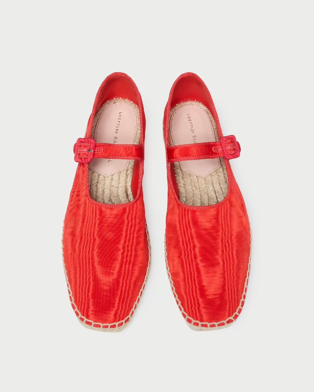 loeffler randall Clover Red Moiré Espadrille