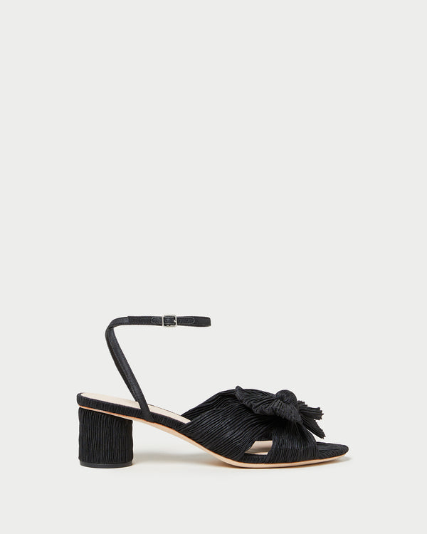 Loeffler Randall Dahlia Black Pleated Bow Heel