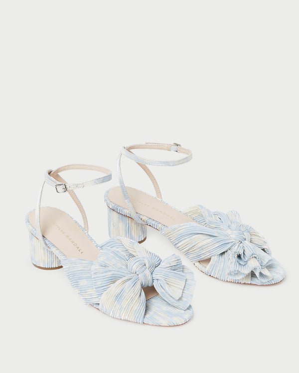 Loeffler Randall Dahlia Blue Floral Bow Heel
