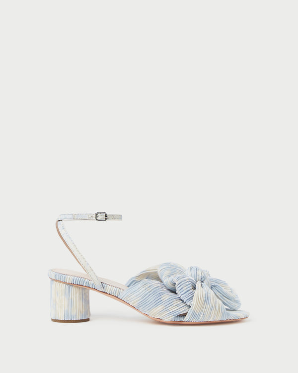 Loeffler Randall Dahlia Blue Floral Bow Heel