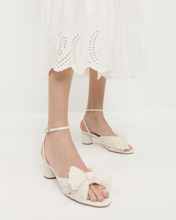 Loeffler Randall Dahlia Pearl Pleated Bow Heel