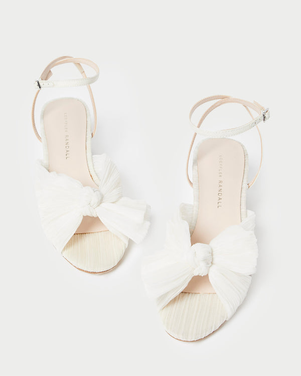 Loeffler Randall Dahlia Pearl Pleated Bow Heel