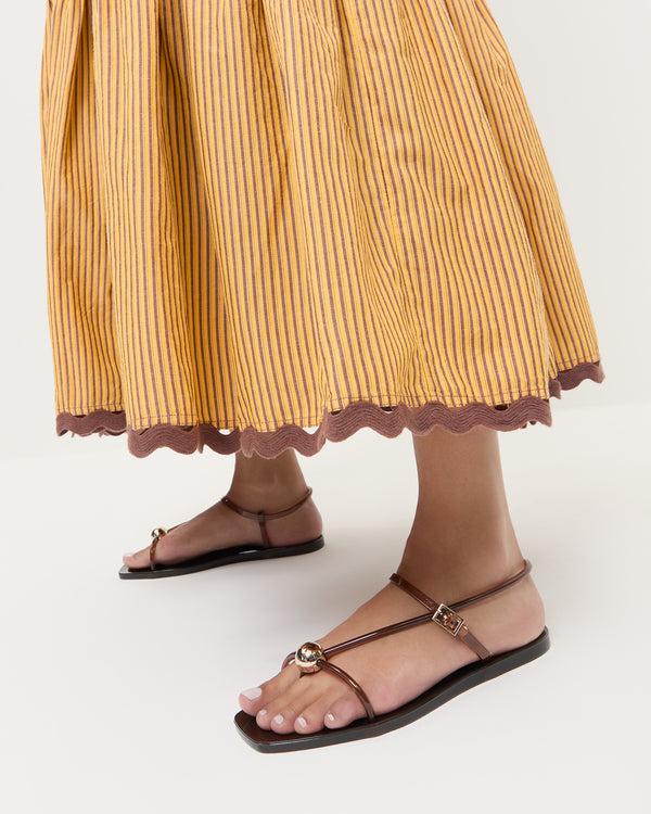 Loeffler Randall Dana Brown Strappy Jelly Sandal