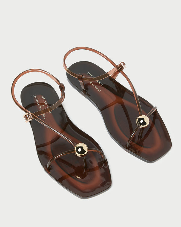 Loeffler Randall Dana Brown Strappy Jelly Sandal