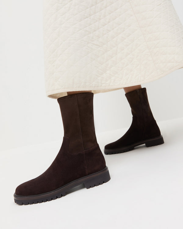 Loeffler Randall Danny Brown Suede Lug Boot