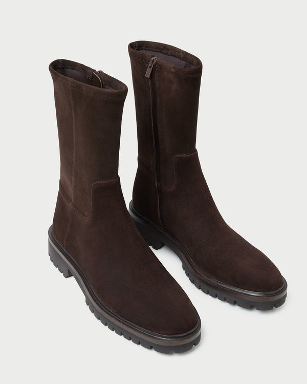 Loeffler Randall Danny Brown Suede Lug Boot