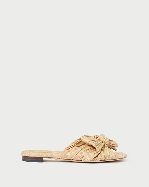 Loeffler Randall Daphne Natural Bow Slide Sandal