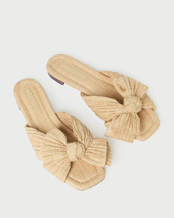 Loeffler Randall Daphne Natural Bow Slide Sandal