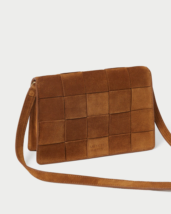 Loeffler Randall Delphine Cacao Suede Shoulder Bag