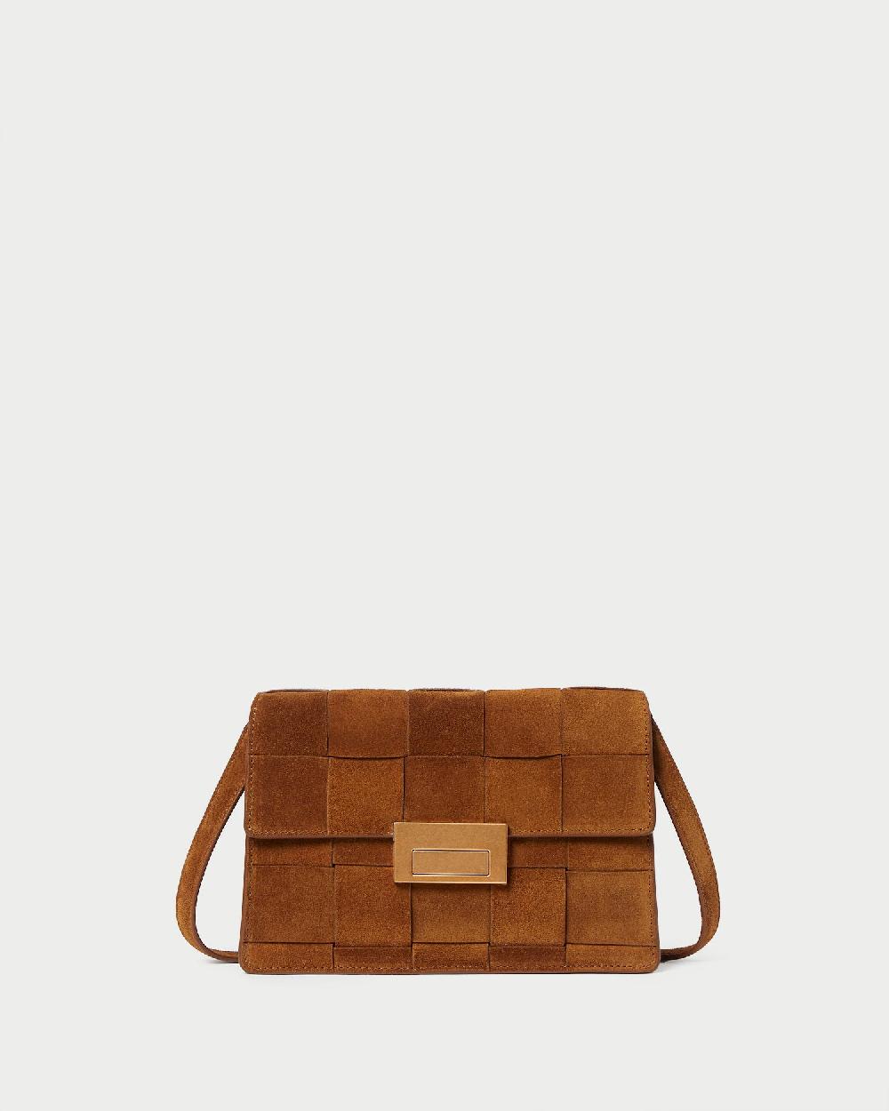 loeffler randall Delphine Cacao Suede Shoulder Bag
