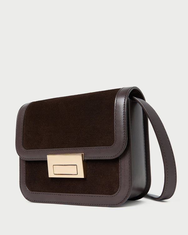 Loeffler Randall Desi Brown Suede Crossbody
