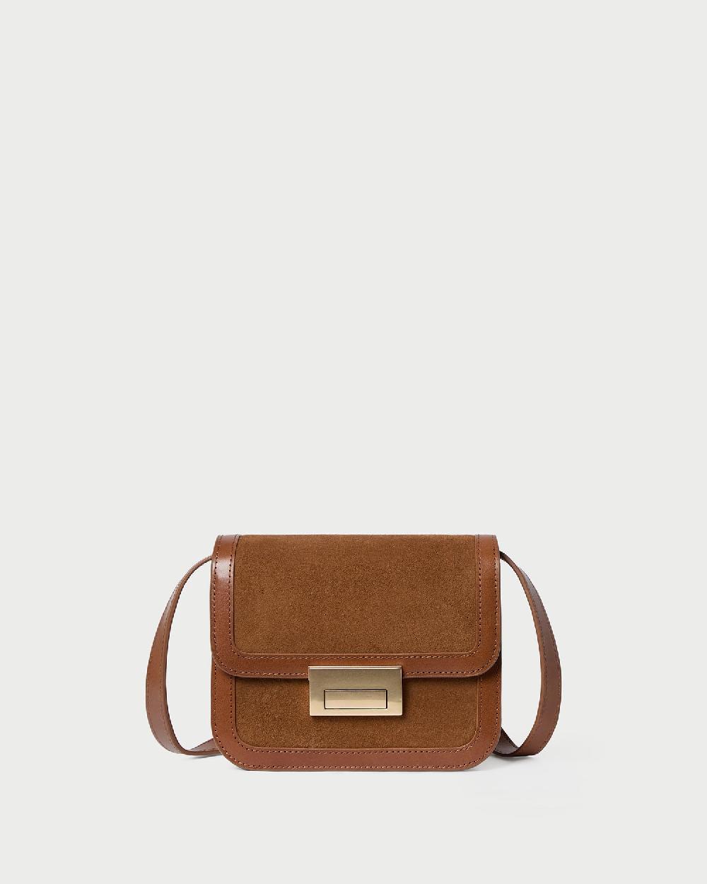 loeffler randall Desi Cacao Suede Crossbody