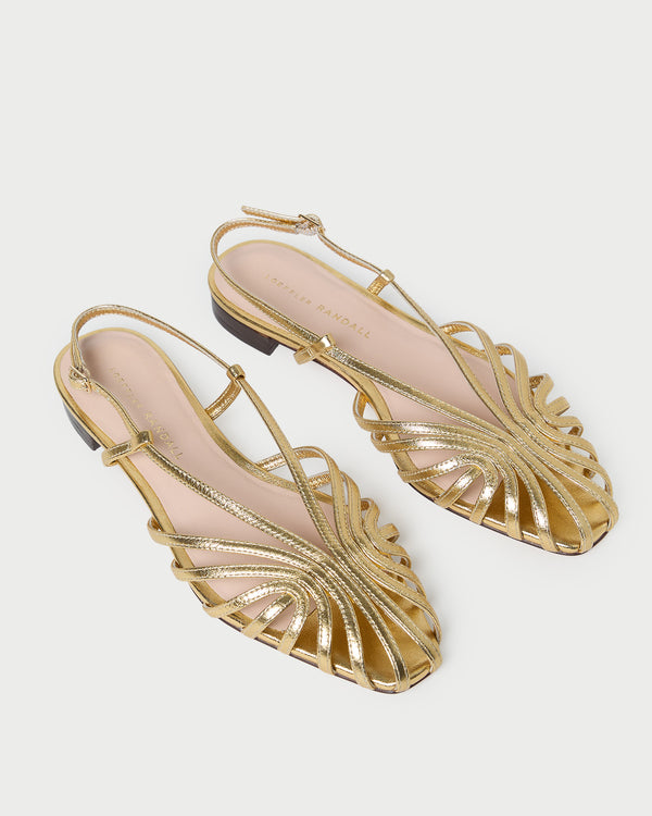 Loeffler Randall Devon Gold Slingback Sandal