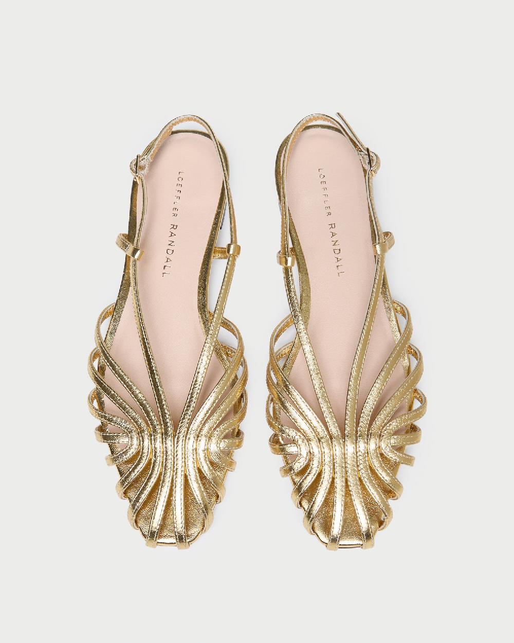 loeffler randall Devon Gold Slingback Sandal