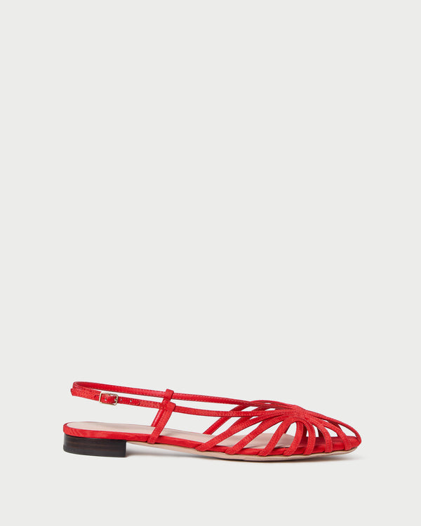 Loeffler Randall Devon Red Moiré Slingback Sandal