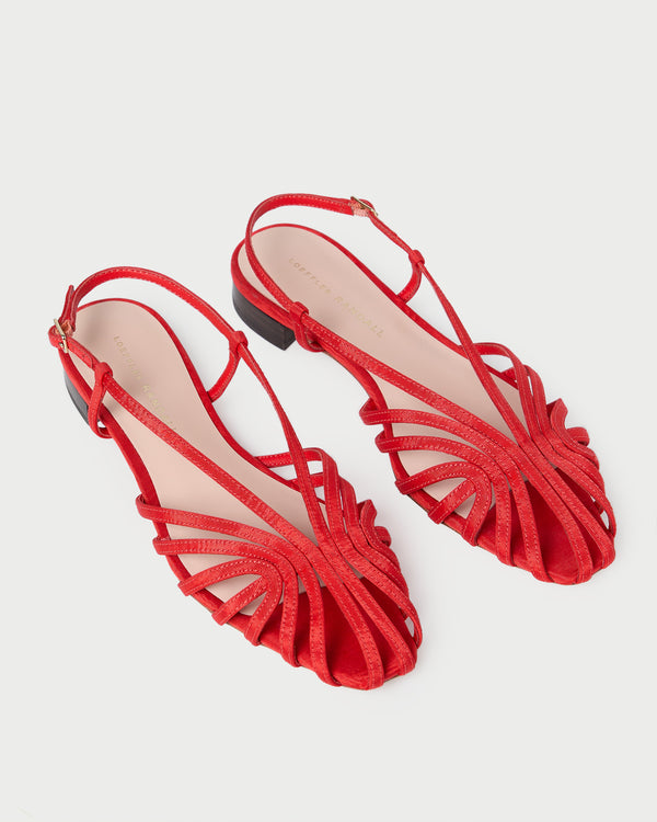 Loeffler Randall Devon Red Moiré Slingback Sandal