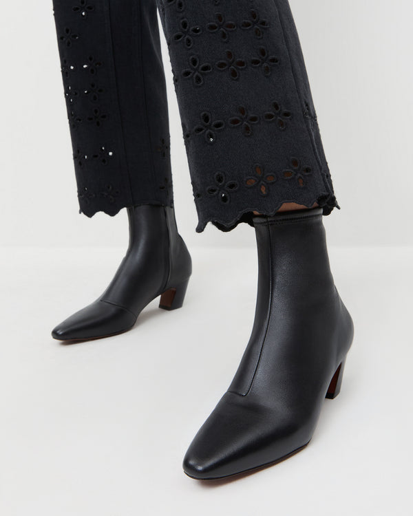 Loeffler Randall Doria Black Leather Ankle Boot