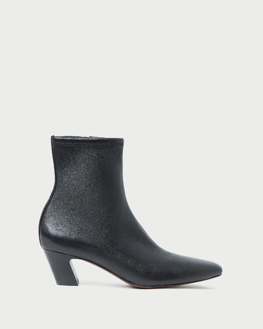 loeffler randall Doria Black Leather Ankle Boot