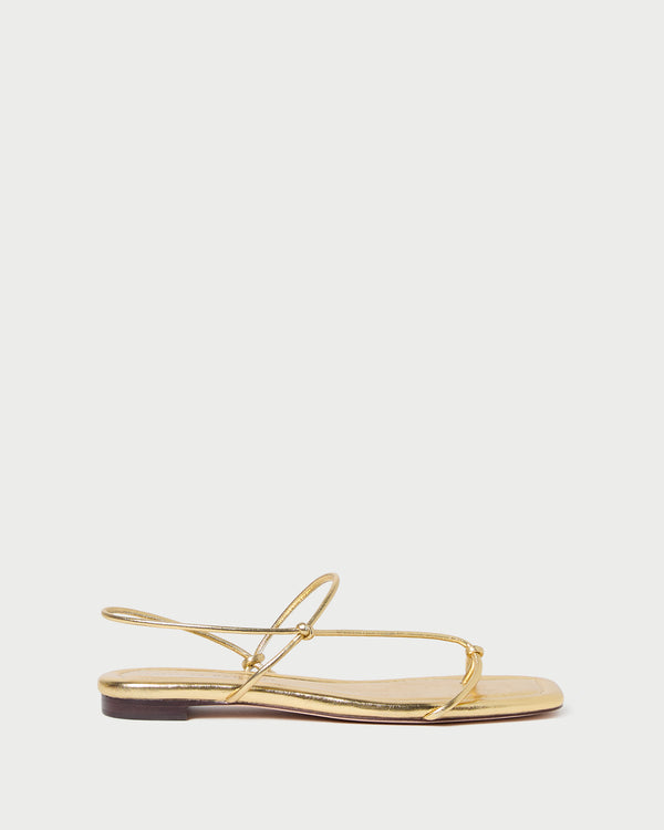 Loeffler Randall Eleanor Gold Strappy Sandal