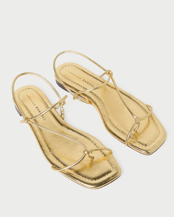 Loeffler Randall Eleanor Gold Strappy Sandal