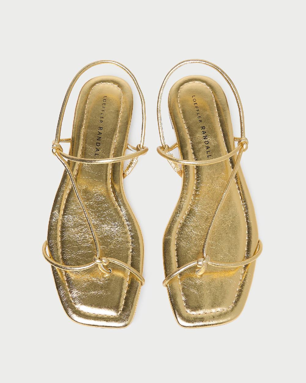 loeffler randall Eleanor Gold Strappy Sandal