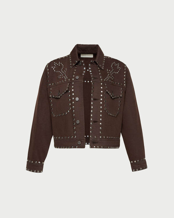 Loeffler Randall Elijah Studded Denim Jacket