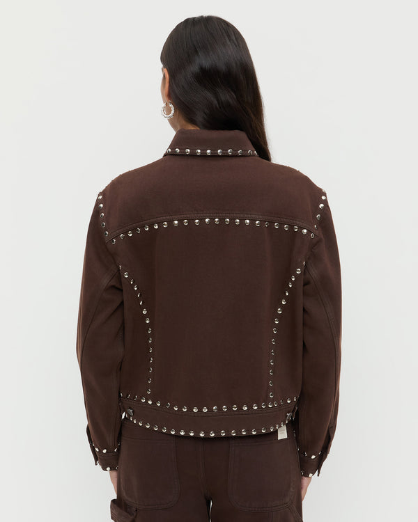 Loeffler Randall Elijah Studded Denim Jacket