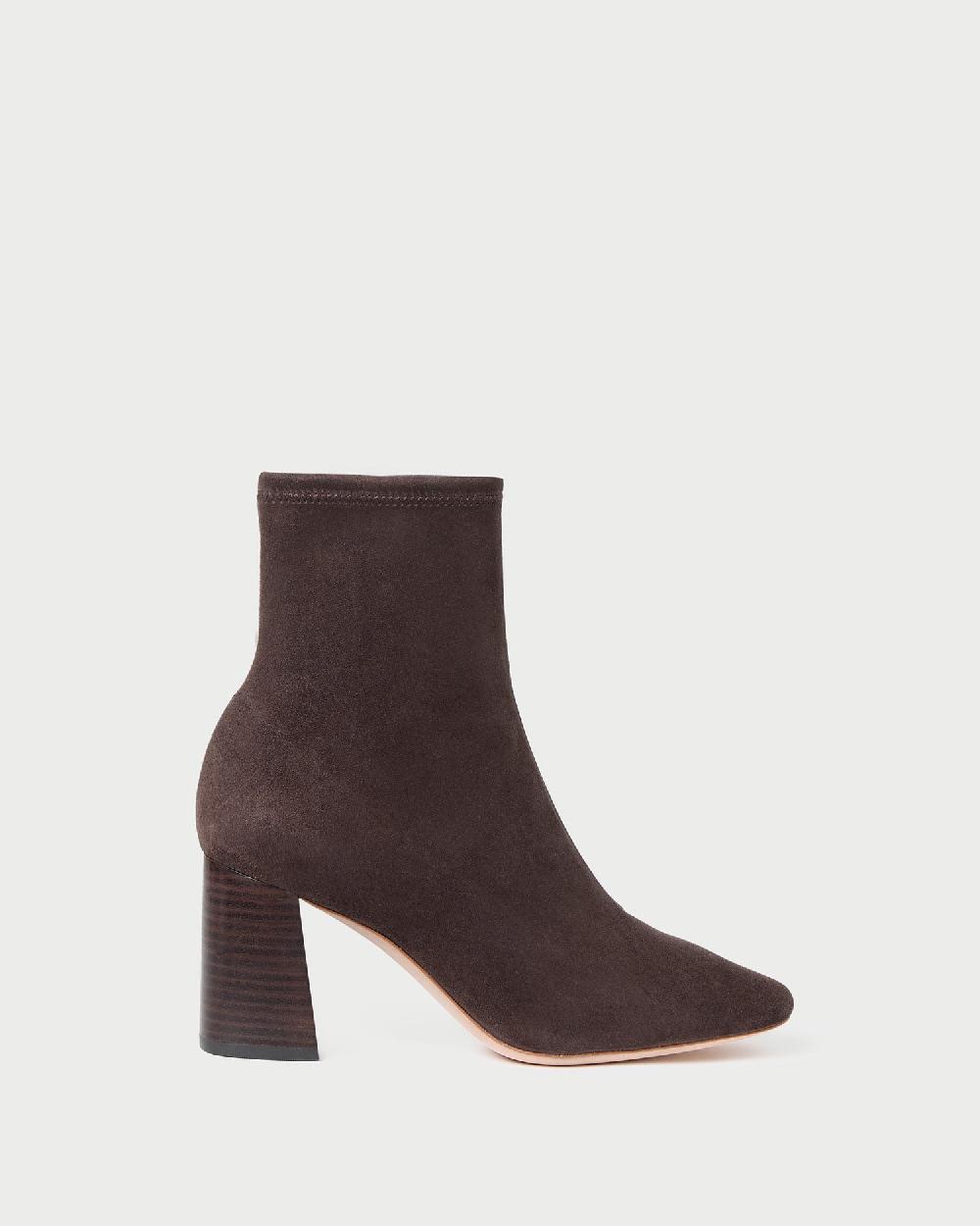loeffler randall Elise Brown Suede Stretch Bootie