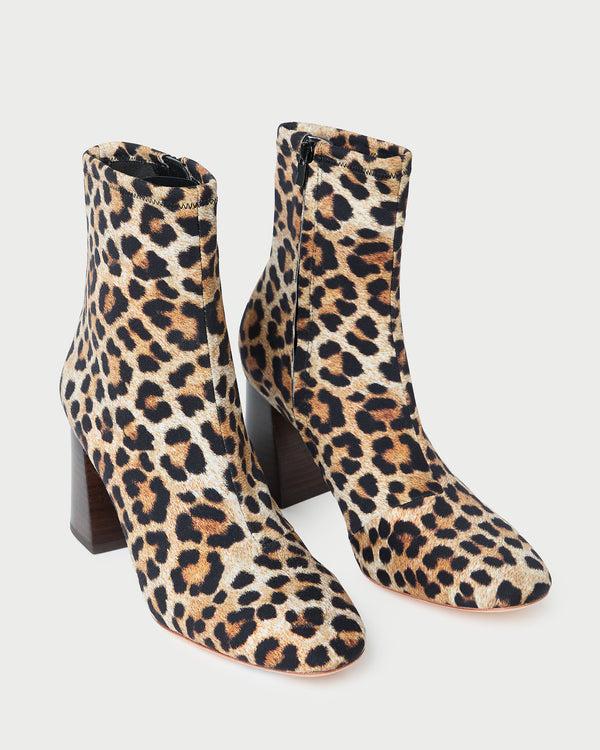 Loeffler Randall Elise Leopard Jersey Ankle Boot