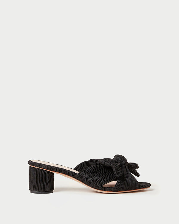 Loeffler Randall Emilia Black Pleated Bow Heel