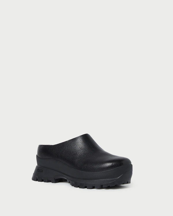 Loeffler Randall Gemma Black Leather Lug Mule