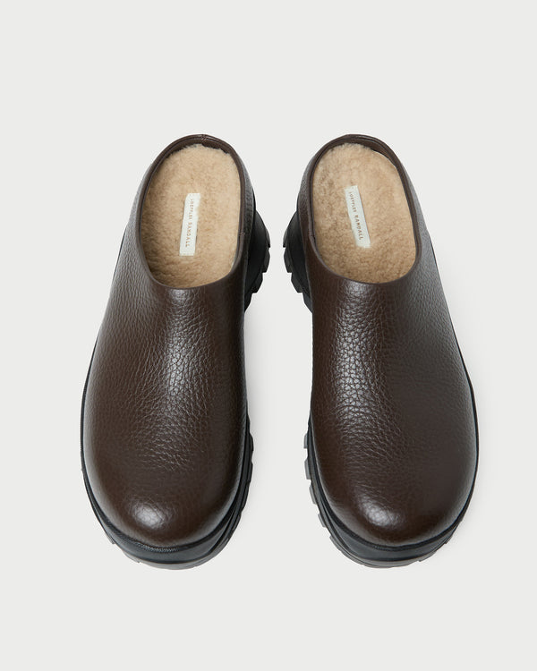 Loeffler Randall Gemma Brown Leather Lug Mule