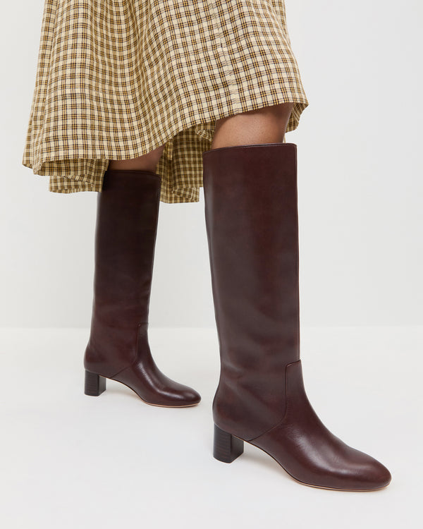Loeffler Randall Gia Espresso Leather Tall Boot