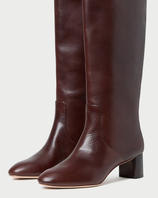 Loeffler Randall Gia Espresso Leather Tall Boot