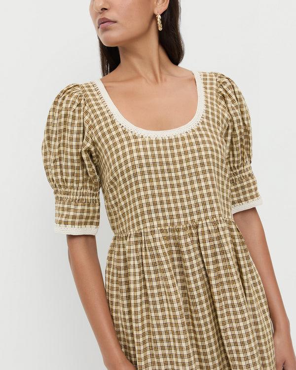 Loeffler Randall Gillian Puff−Sleeve Dress