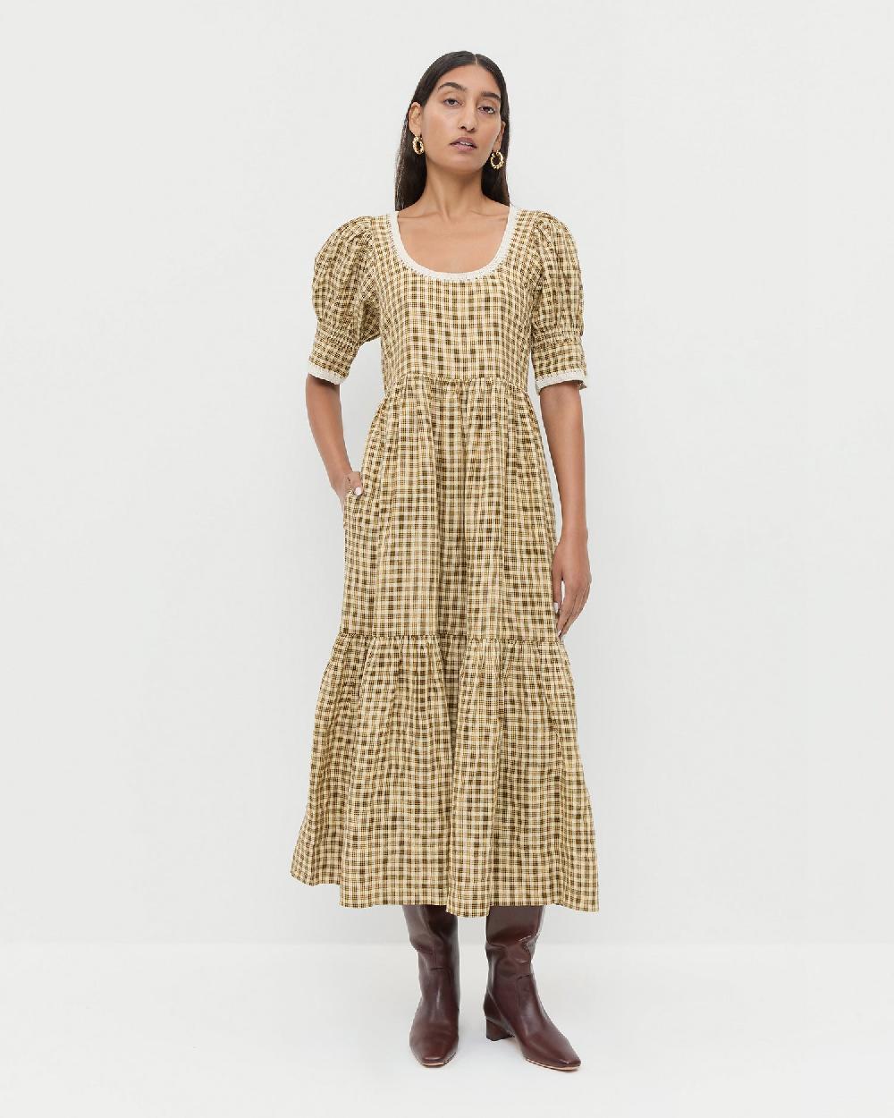 loeffler randall Gillian Puff−Sleeve Dress